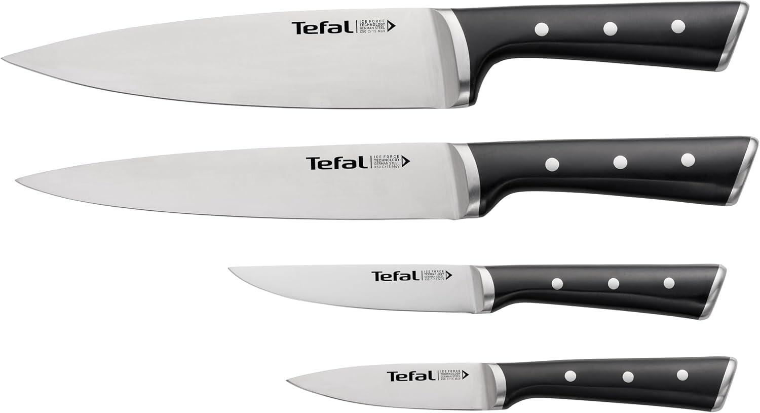 Tefal Ice Force K2324S75 Messer-Set Edelstahl ABS Kunststoff Edelstahl Edelstahl Holz Bild 1