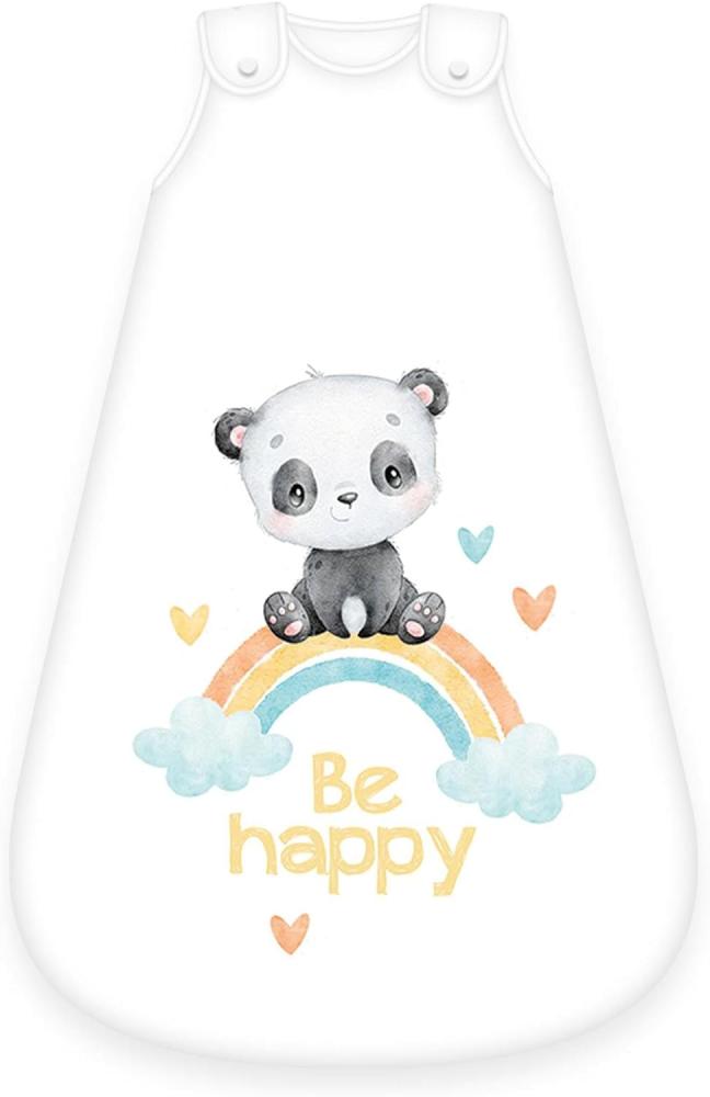 Herding babybest Schlafsack, Regenbogen Panda Motiv, 70 cm, Seitlich umlaufender Reißverschluss und Druckknöpfe Bild 1