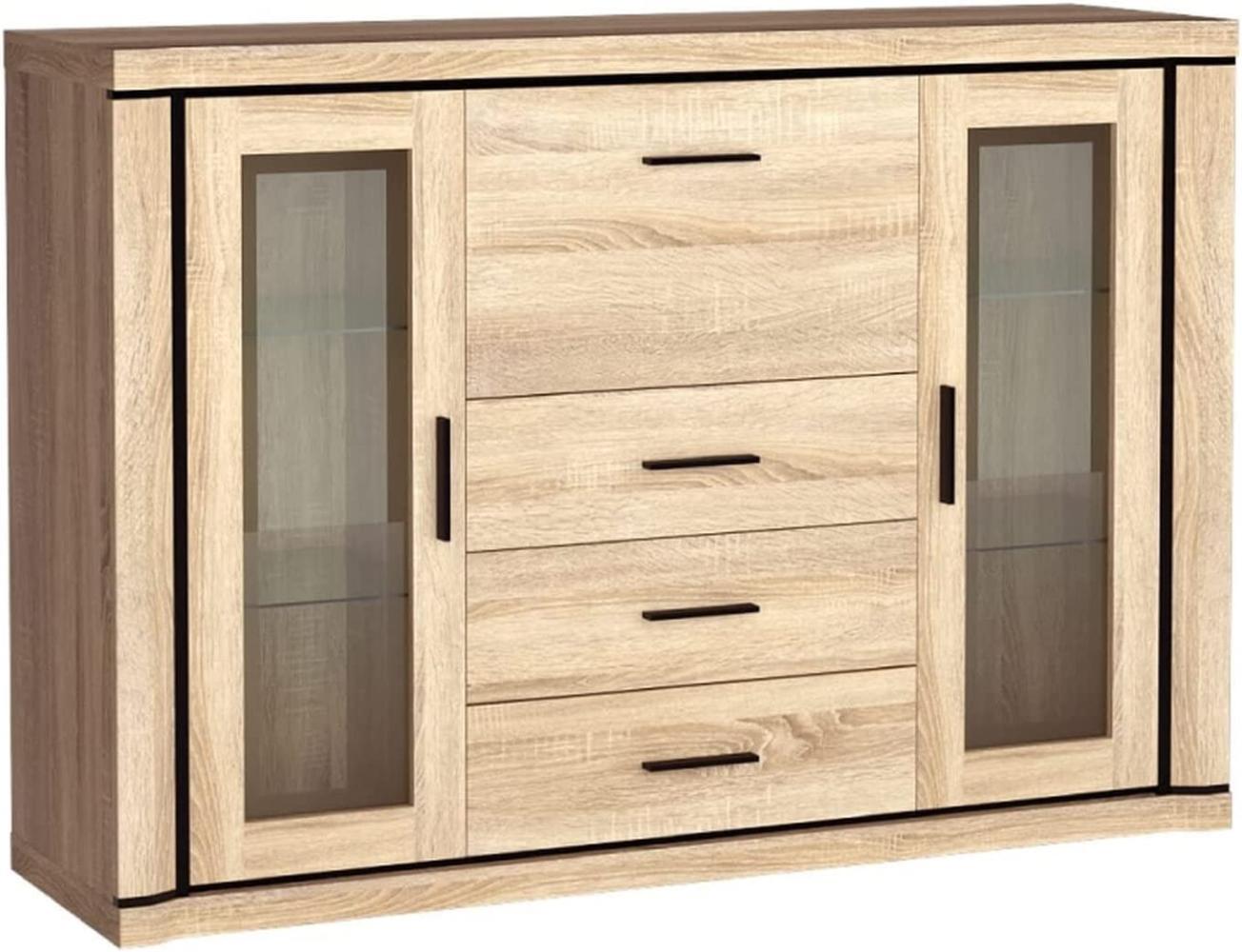 Stylefy Safari Kommode II Sonoma Eiche ohne LED-Beleuchtung Bild 1