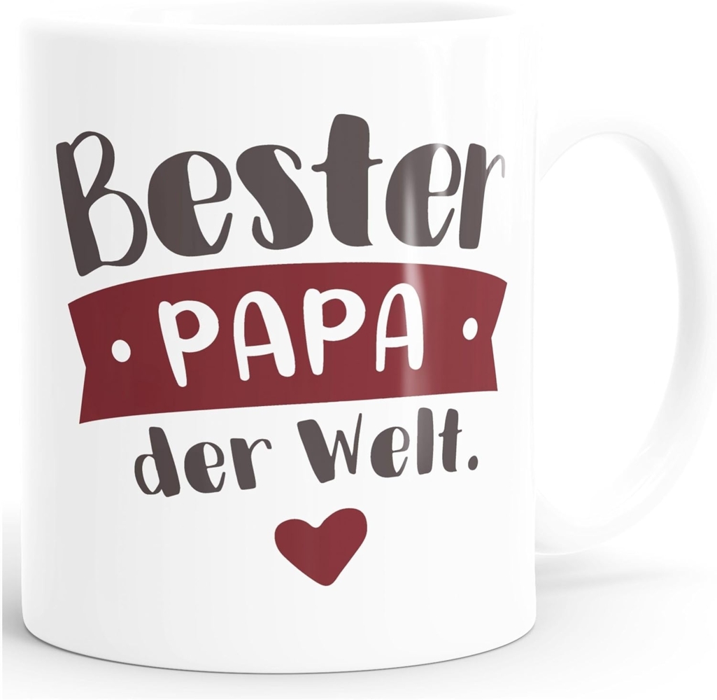 MoonWorks Tasse Kaffee-Tasse Beste/r Mama/Papa der Welt Geschenk Mütter Väter Geburtstag Weihnachten Danke sagen Moonworks®, Keramik Bild 1