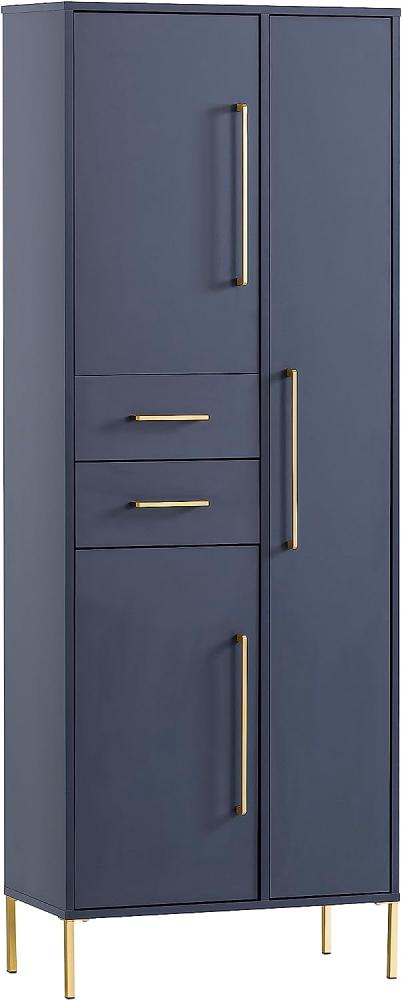 SCHILDMEYER Hochschrank Highboard Flurschrank nachtblau 67,1 x 184,3 x 33,1 cm Bild 1