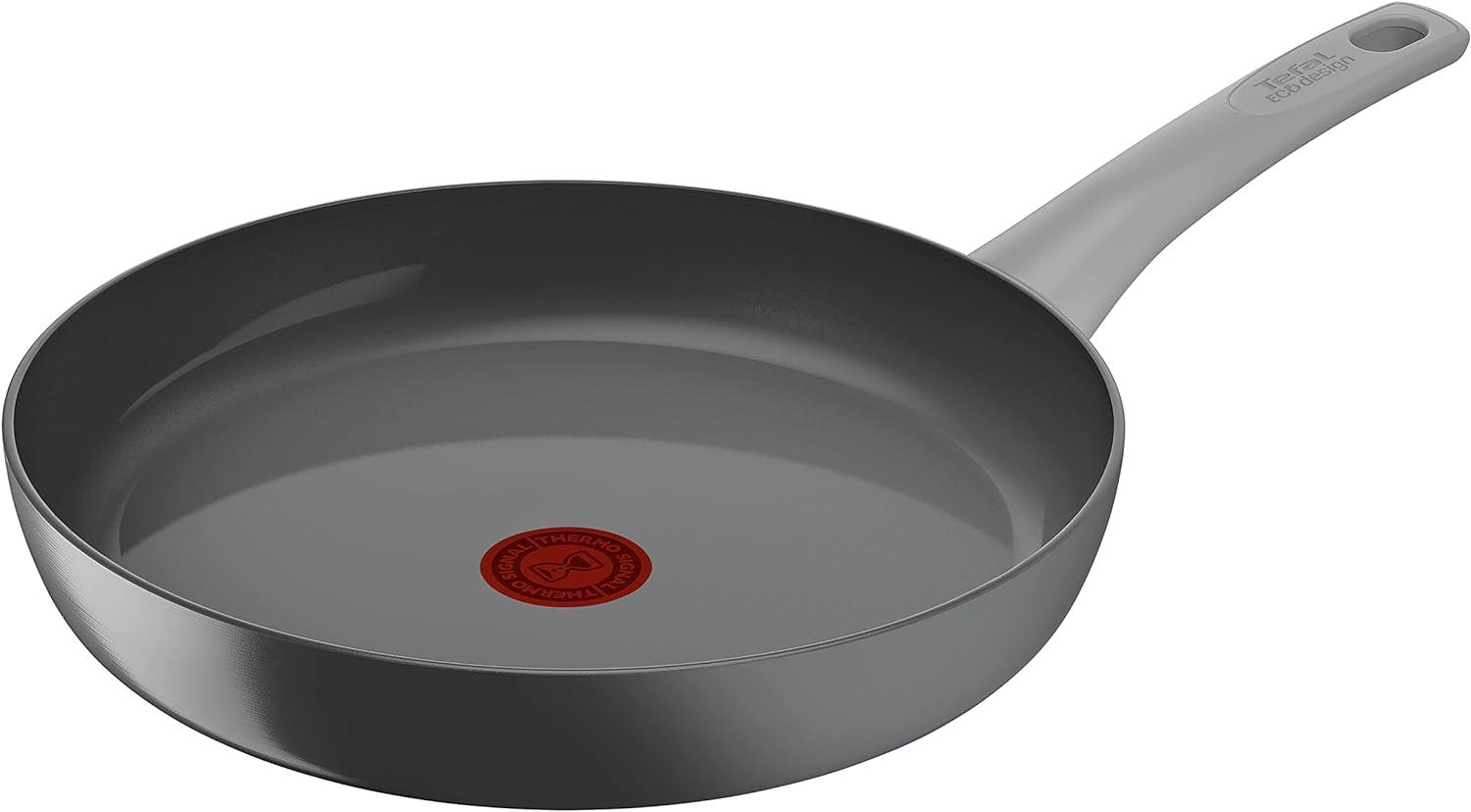 Tefal C42706 Renew On Bratpfanne 28 cm | Keramikversiegelung | umweltfreundlich recycelt | Thermo-Signal für alle Herdarten Induktion | Unbedenklich | Grau Bild 1