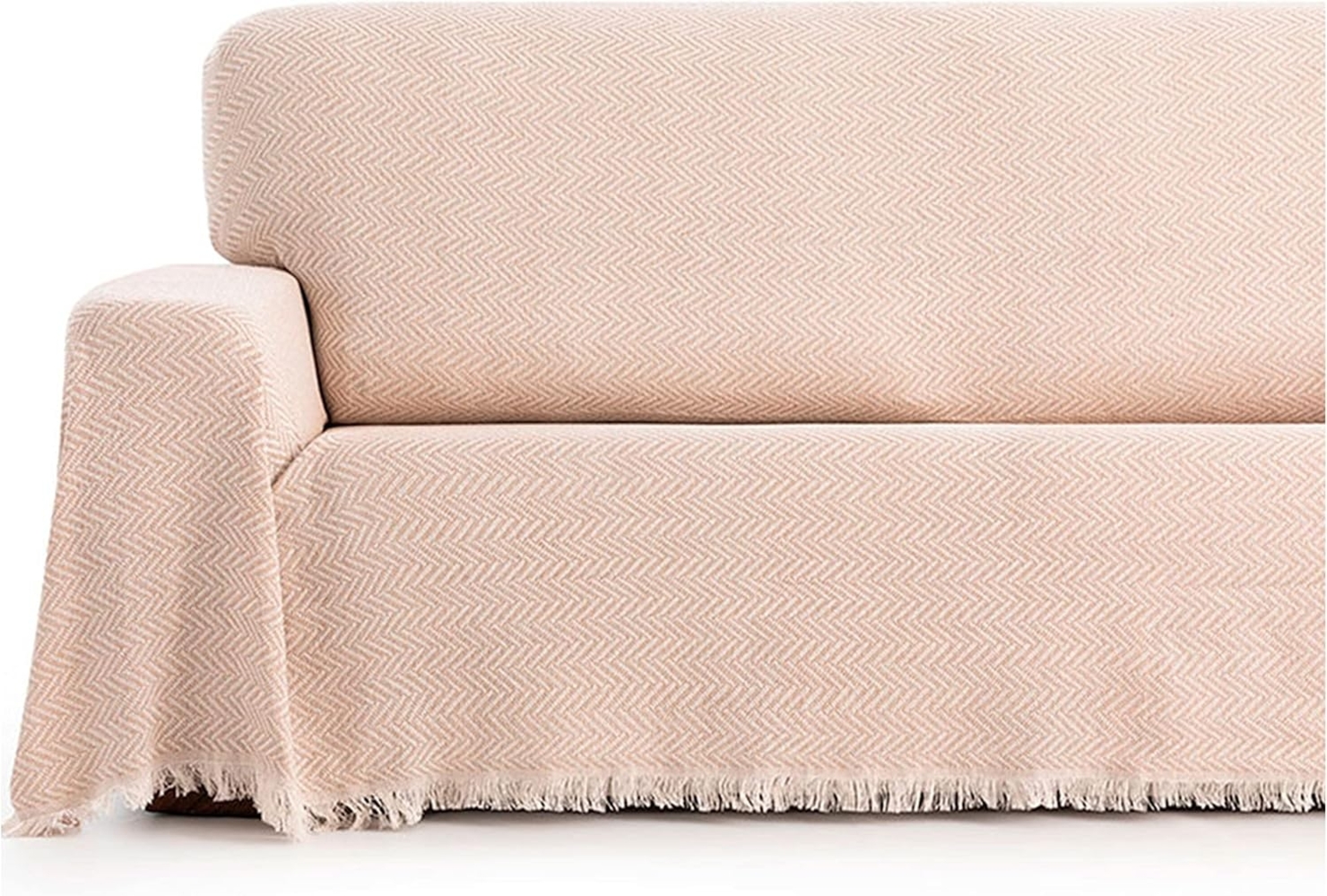 Maxifundas Tagesdecke, Plaid, 230 x 260 cm, geeignet für Sofa oder Bett, Beige – Mehrzweck-Tagesdecke, extra weich und bequem, Überwurf für Sofa oder Bett, Modell Zen Bild 1