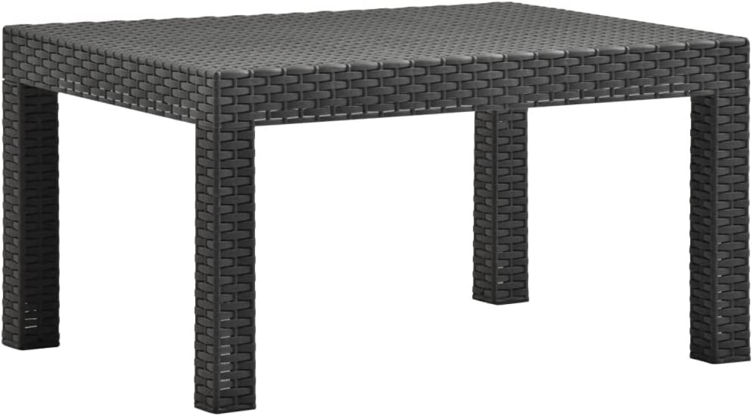 vidaXL Gartentisch Anthrazit 58 x 58 x 41 cm PP Rattan 315640 Bild 1