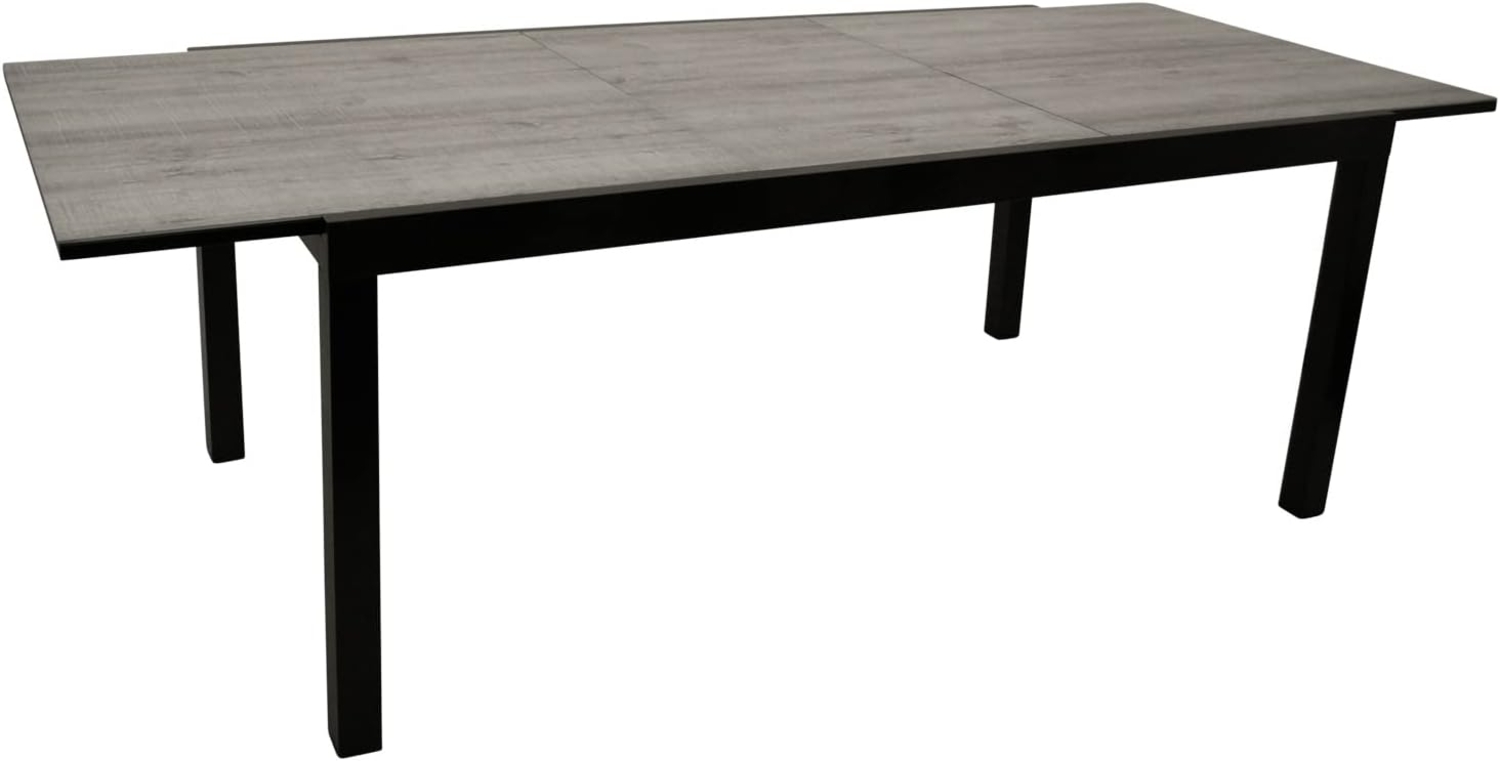 DEGAMO Gartentisch FARO (1-St), ausziehbar 200/300cm, Alu + Glas in Keramikoptik grau Bild 1