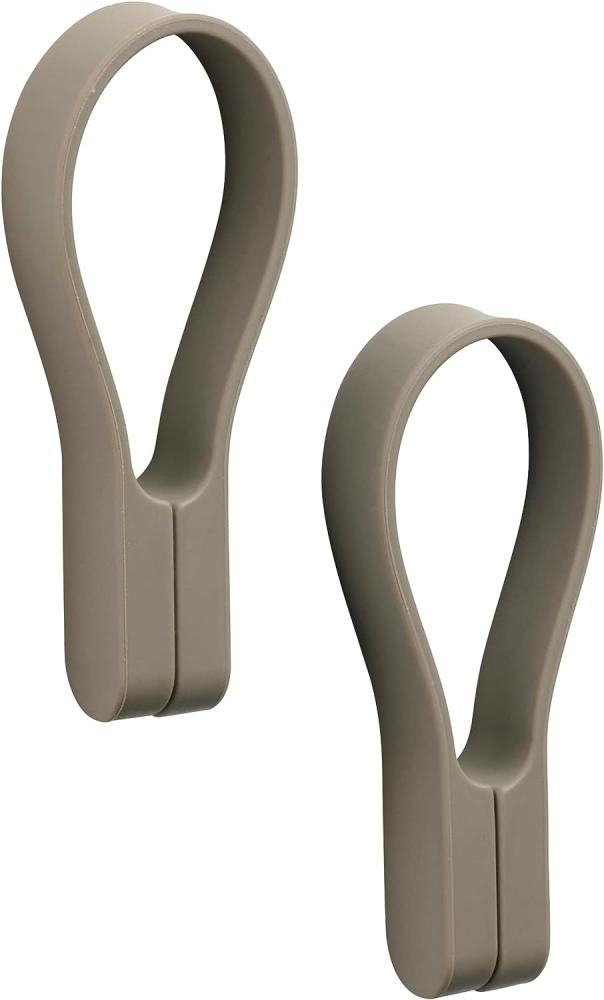 Zone Denmark Handtuchhalter Loop Magnet, 2er Set, Handtuchaufhänger, Handtuchclip, Silikon, Taupe, 27927 Bild 1