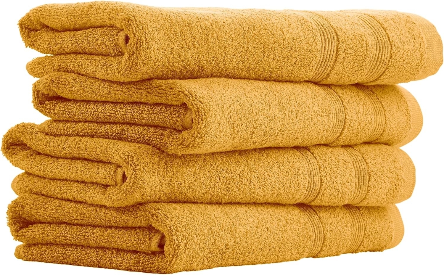 uncover by Schiesser Handtuchset Brooklyn - 4-teilig - 50x100cm - Senf Bild 1