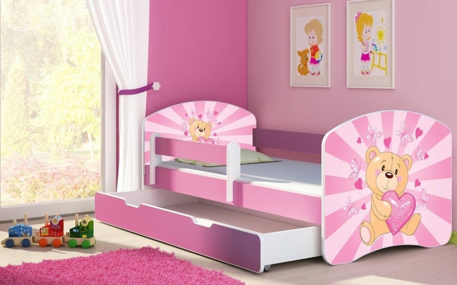 Kinderbett Dream mit verschiedenen Motiven 160x80 Teddy Bild 1