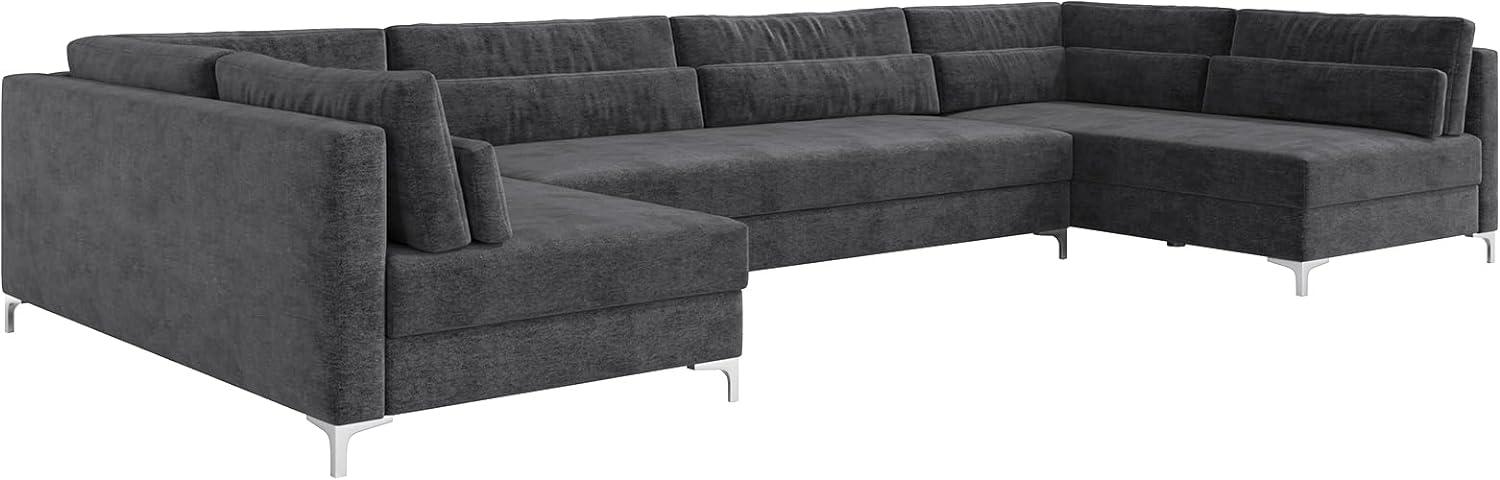 Sofa Elio Mikrofaser Graphite 400x185 cm XL Wohnlandschaft Bild 1