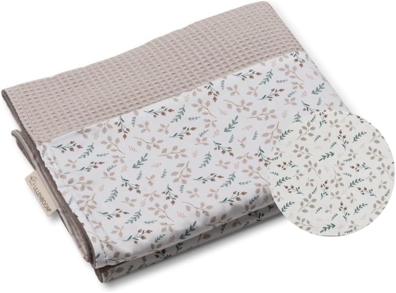 ULLENBOOM ® Babydecke 70x100 cm, Sandblume (Made in EU) - Aus Baumwolle & flauschigem Fleece (OEKO-TEX Standard), Baby Decke Neugeborenen, ideal als Kinderwagendecke oder Kuscheldecke Bild 1