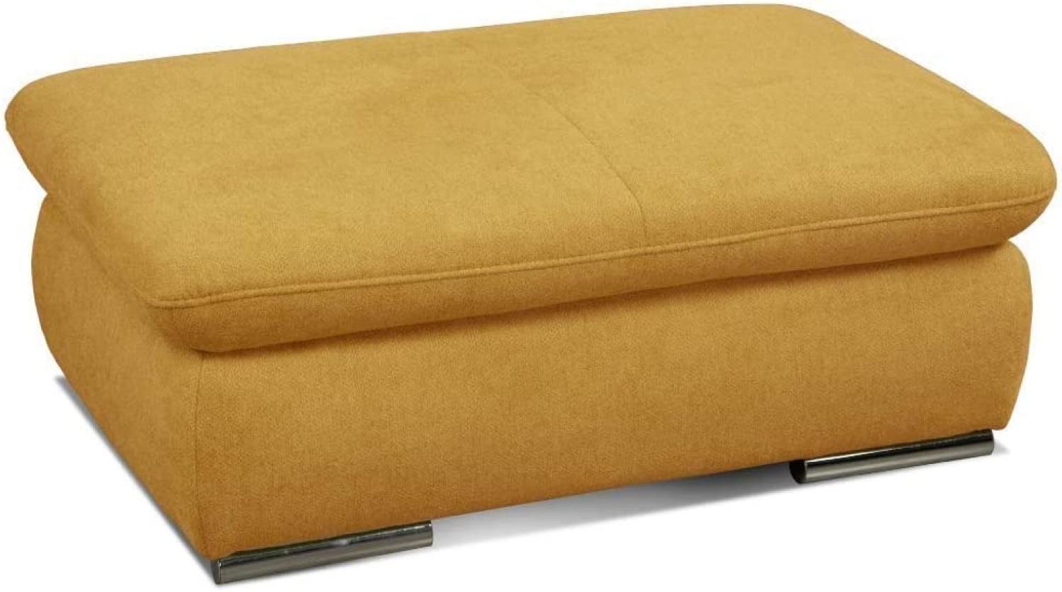 Cavadore Hocker Alkatraz / Polsterhocker passend zum Ecksofa oder zur Wohnlandschaft Alkatraz / Modernes Design / 101 x 43 x 68 / Gelb Bild 1