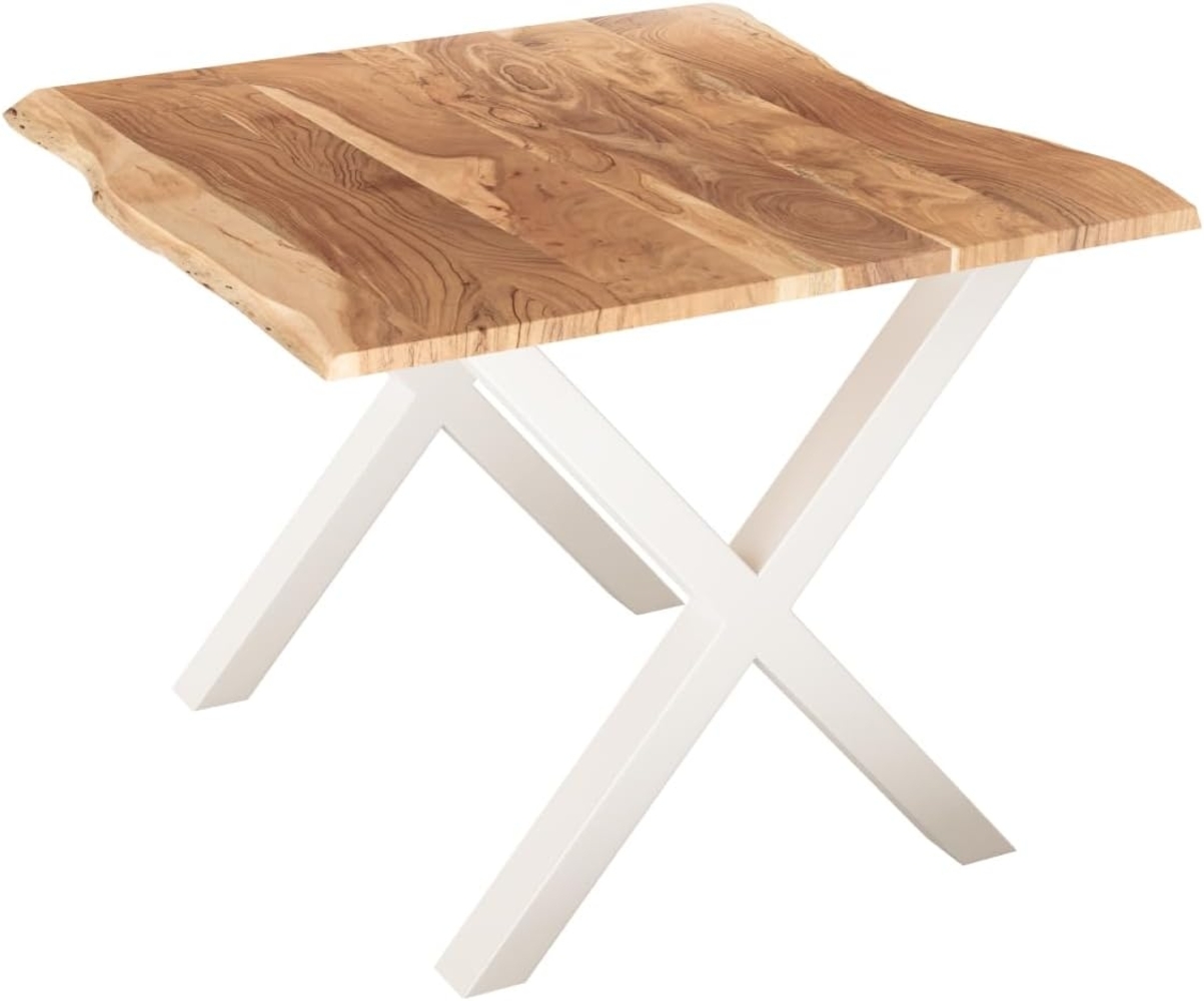 Liadomo Baumkantentisch Isa, Akazie Massivholz, Platte mit natürlicher Baumkante, Metallgestell Bild 1