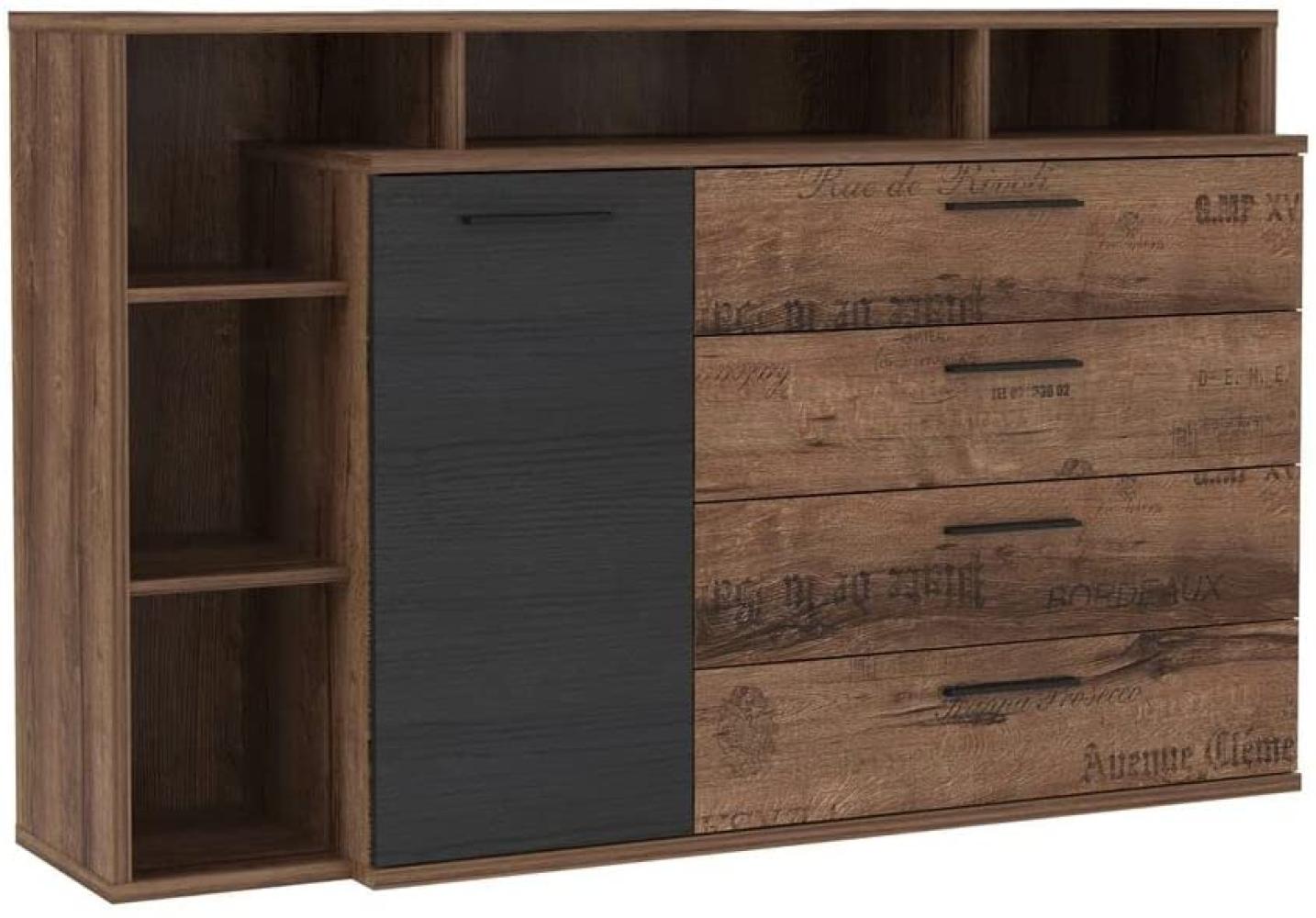 Sideboard Joyce 8 Schlammeiche 153x99x42 cm Schubkastenkommode Schrank Bild 1