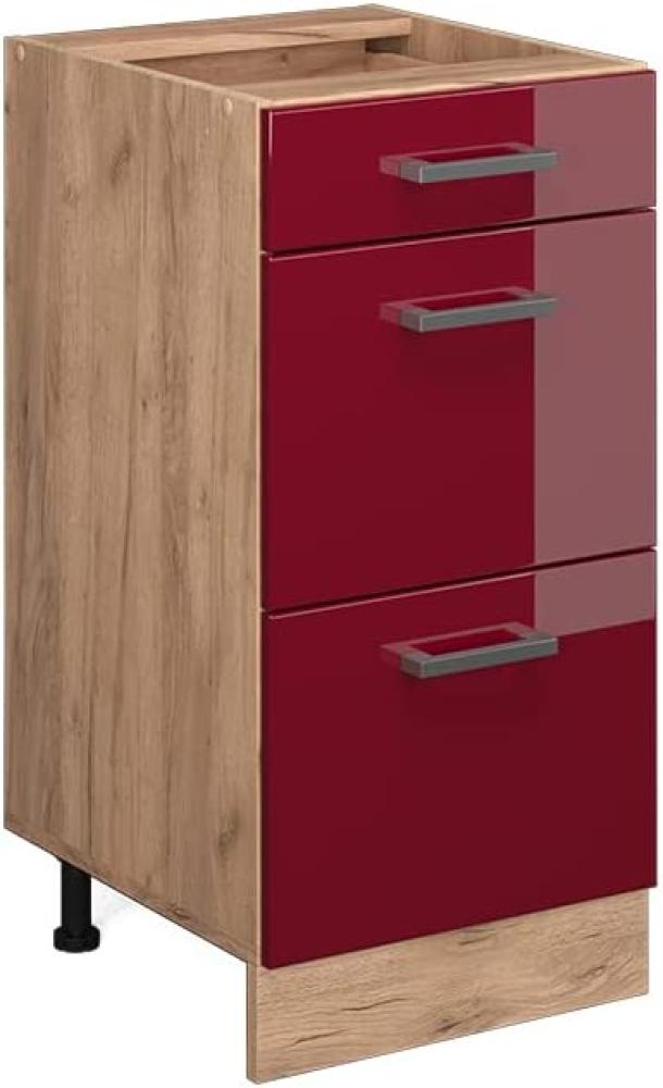 Vicco Küchenschrank Hängeschrank Unterschrank Küchenzeile R-Line Goldkraft Bordeaux Bild 1