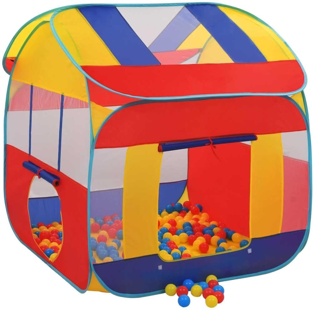 vidaXL Spielzelt mit 550 Bällen, Stoff bunt, 120 x 123 x 126 cm Bild 1