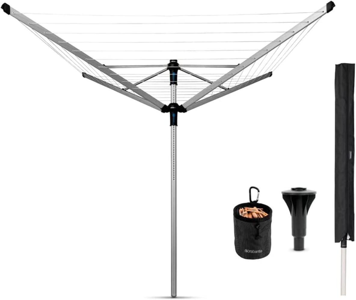 Brabantia 100260 Lift-O-Matic 60 M - 50 mm Rohr mit Kunststoff-Bodenhülse, Hülle und Wäscheklammerbeutel Bild 1