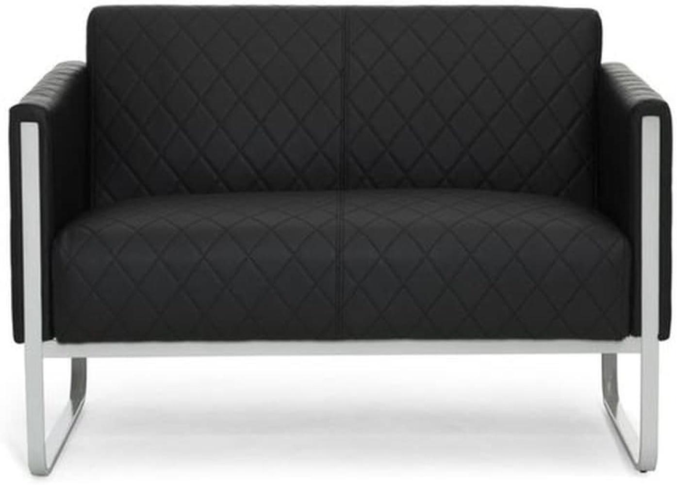 hjh OFFICE Lounge Sofa Aruba Step Kunstleder Schwarz Bild 1