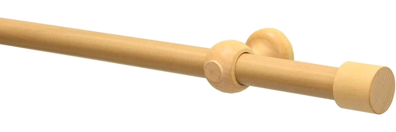 Gardinia Holz-Gardinenstangen-Set Shorty 1-Lauf Ø 25 mm Buche 160 cm Bild 1