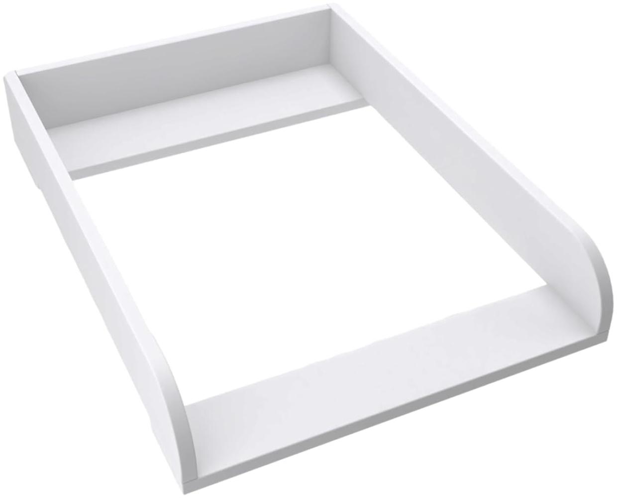 REGALIK Wickelaufsatz für Koppang IKEA 72x50 cm - Abnehmbar Wickeltischaufsatz für Kommode in Weiß - Abgeschlossen mit ABS Material 2mm mit Abgerundeten Frontplatten Bild 1