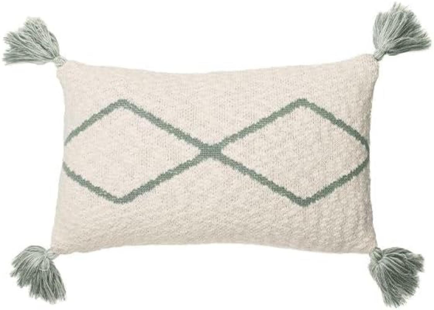 Lorena Canals 'Oasis' Kissen gestrickt klein blau/beige Bild 1