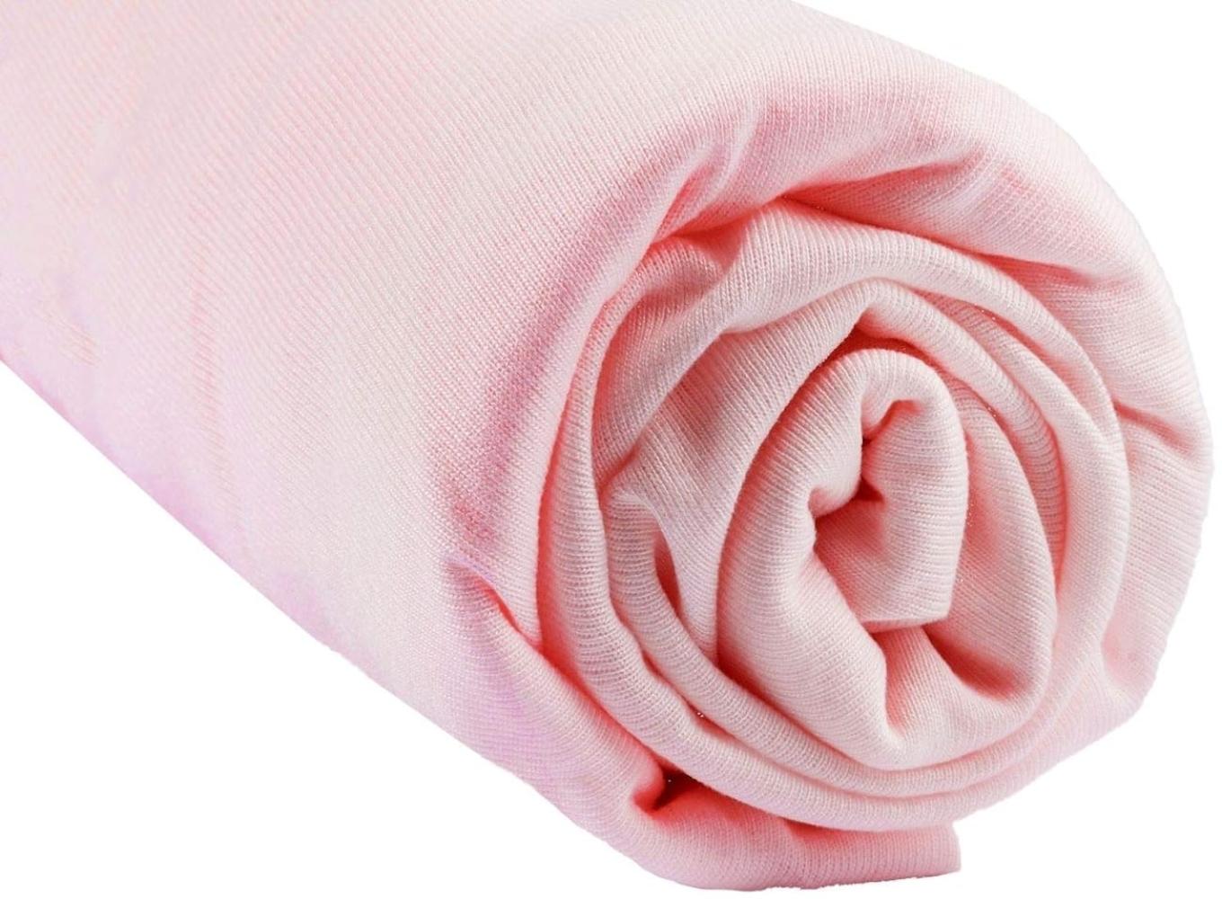 Spannbettlaken Bambus für Babybett skalierbarer 90 x 140 5 Farben erhältlich (Rosa) Bild 1