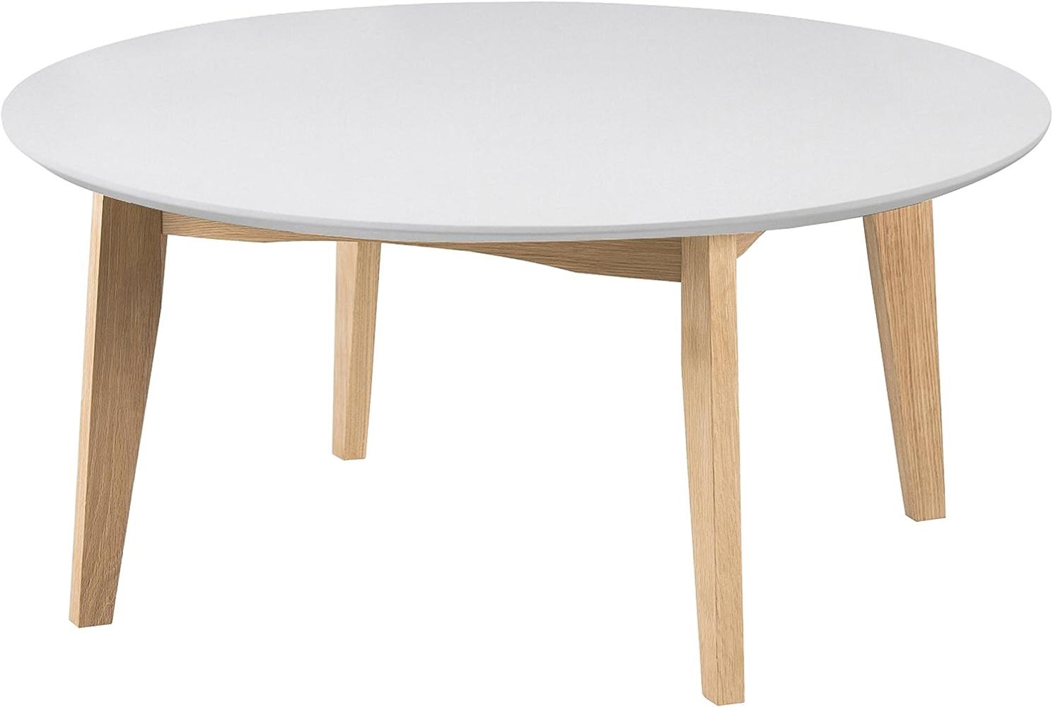 Couchtisch ABIN, MDF weiß, rund, ca. 90 cm Bild 1