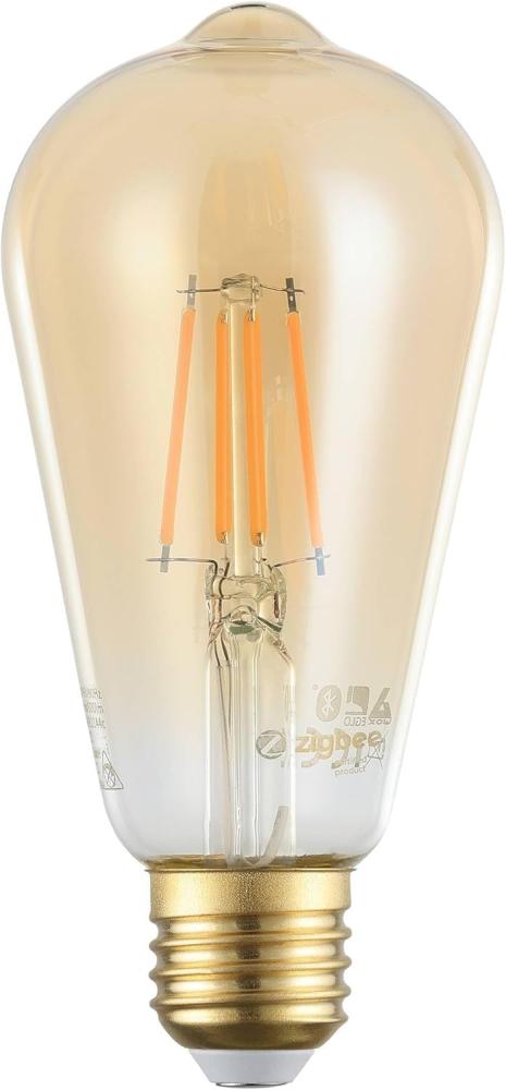 Eglo 12256 Connect-Z LED Leuchtmittel E27 weiss L:14. 2cm Ø:6. 4cm dimmbar 2200K extra warmweiß mit Fernbedienung Bild 1