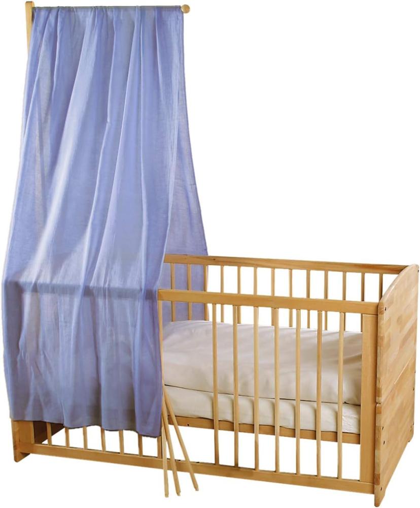 Bio Baby Betthimmel 100% Bio-Baumwolle (kbA) GOTS zertifiziert, Lavendel, 115 x 300 cm Bild 1