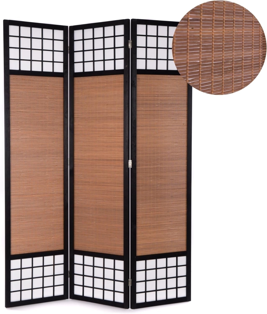 CREEDWOOD Paravent JAPANISCHER RAUMTEILER "OSAKA", 170x120 cm, 3-teilig, Shoji Paravent Bild 1