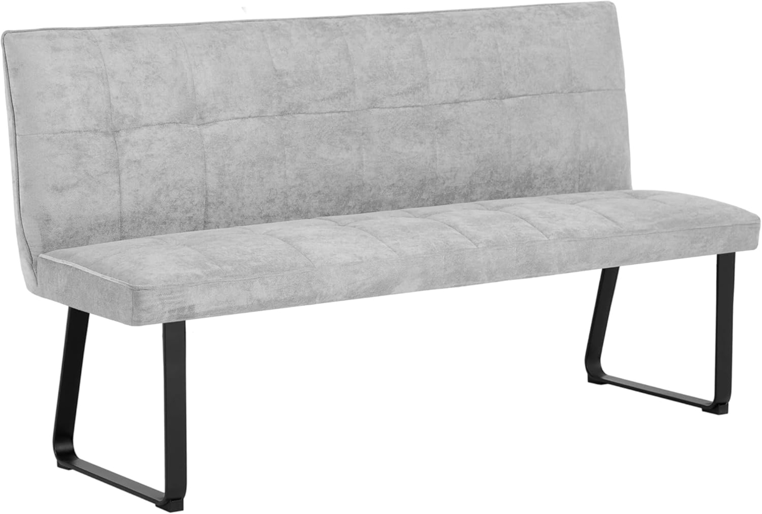 byLIVING Sitz-Bank TALEA, Stoff, Nosagfederung, Untergestell Metall schwarz pulverbeschichtet, hoher Sitzkomfort, Webstoff, grau, B 160, H 92, T 59 cm Bild 1