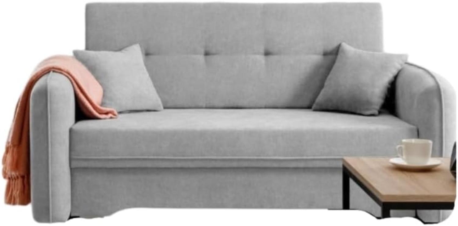 Designer Sofa Elayn mit Schlaffunktion Grau Bild 1