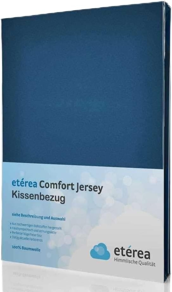 Comfort Jersey Kissenbezug Doppelpack 80x80 cm Marine Bild 1