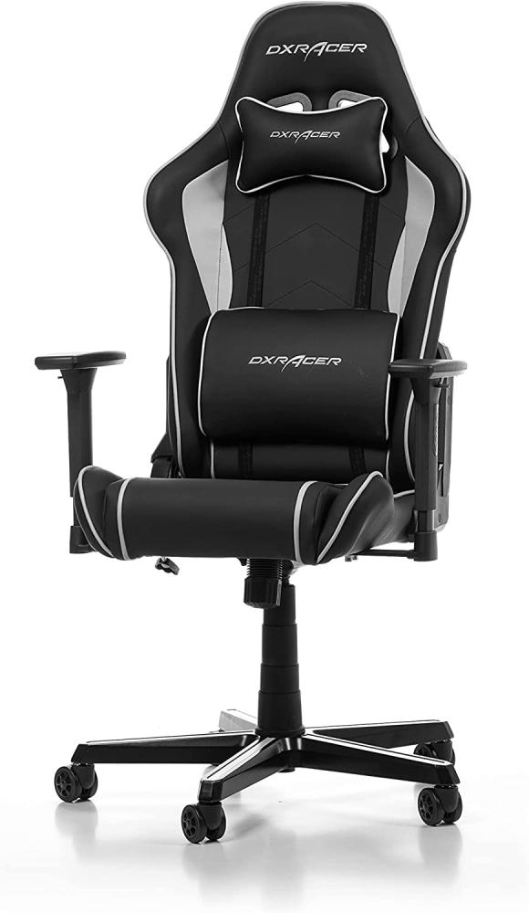 DXRacer (das Orginal) Prince P08 Gaming Stuhl, Kunstleder, Schwarz-Grau, 185 cm Bild 1