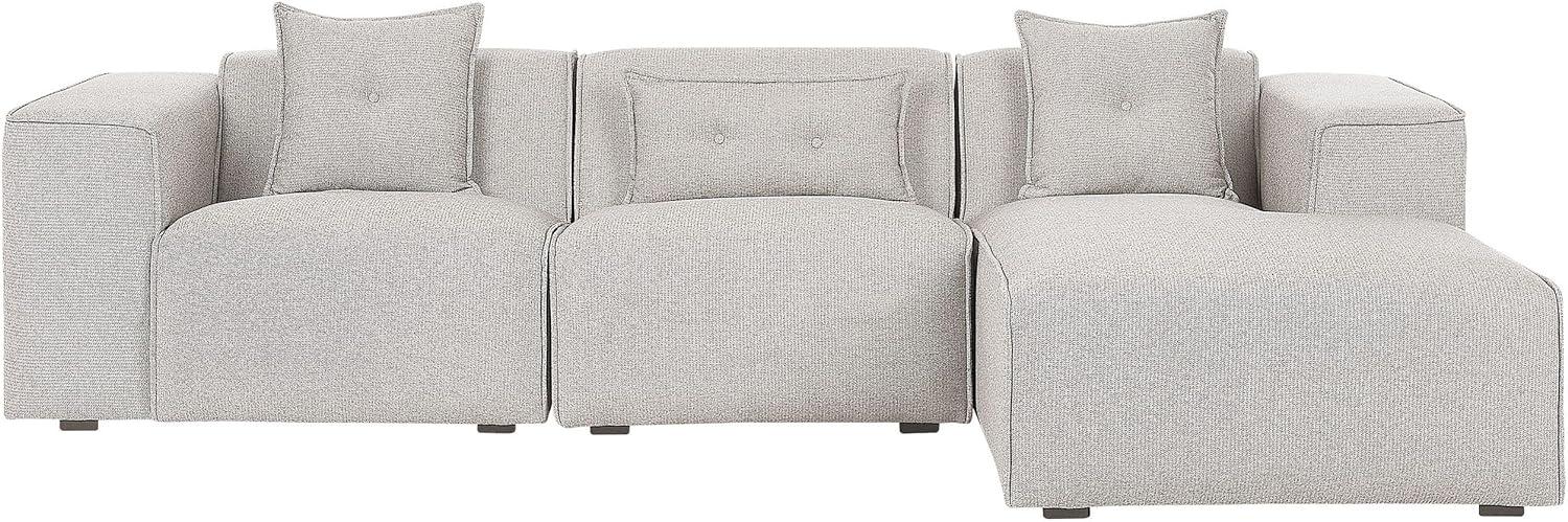 Ecksofa DOLVA Helles Beige Stoff Bild 1