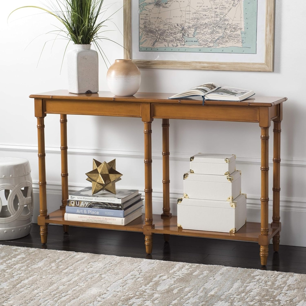 SAFAVIEH Modern Wooden Accent Table, in Brown, 130 X 35 X 80 Bild 1