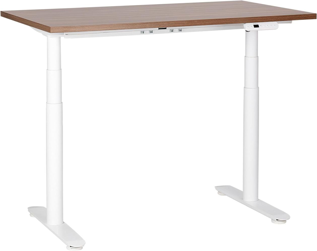 'Destin IV' Höhenverstellbarer Schreibtisch Elektrisch, Dunkler Holzfarbton, 120x72 cm Bild 1