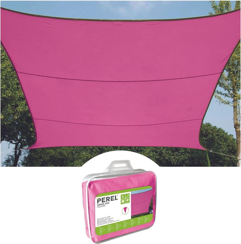 Sonnensegel Quadratisch Pink 3,6 x 3,6m - Sonnenschutz für Terrasse & Balkon Bild 1