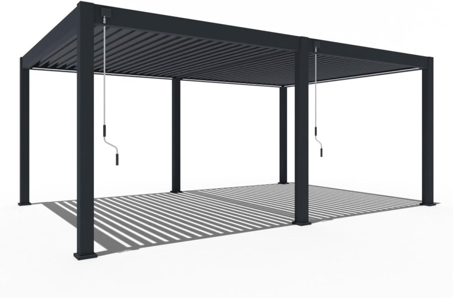 Weide Deluxe Plus Pergola | Aluminium Lamellendach | 4 x 6 M | anthrazit | Pavillon freistehend Bild 1