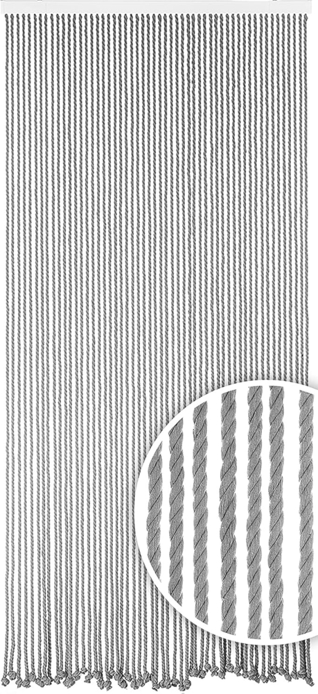 Kobolo Türvorhang Seilvorhang GREY 54 Stränge 90x200 cm, Ösen (1 St), transparent Bild 1