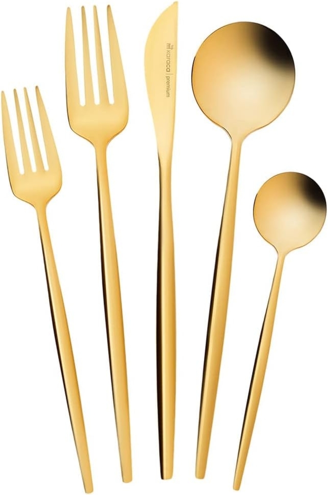 Karaca Besteck-Set Karaca Orion Shiny Gold 30Teiliges Besteckset Besteck Set für 6person Bild 1