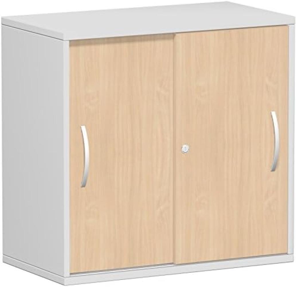 Schiebetürenschrank Oberboden 25 mm, 80x42x80cm, Buche Lichtgrau Bild 1