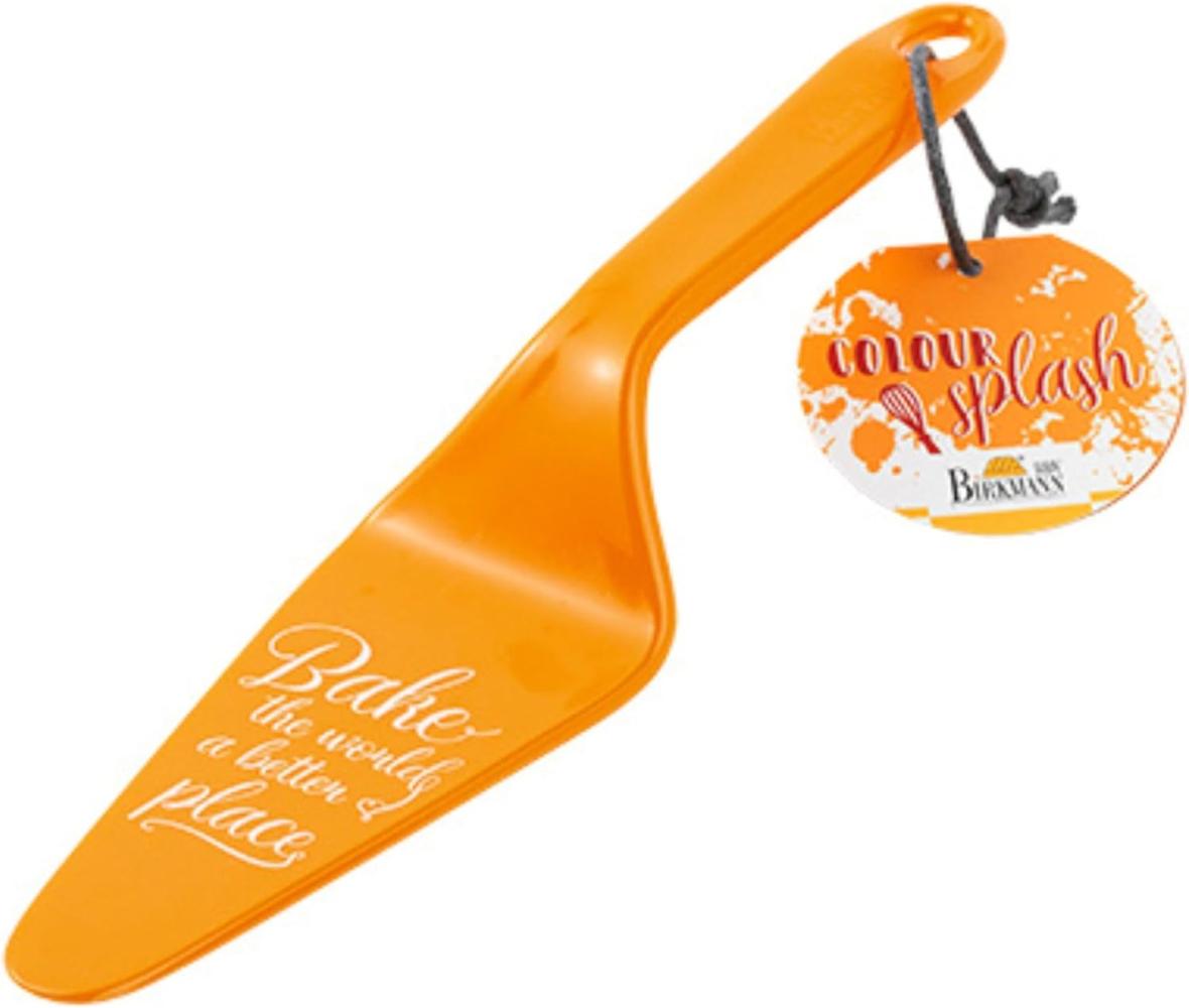 Birkmann Tortenheber Colour Splash, Kuchenheber, Backzubehör, mit Spruch, Kunststoff, Orange, 26 cm, 429727 Bild 1