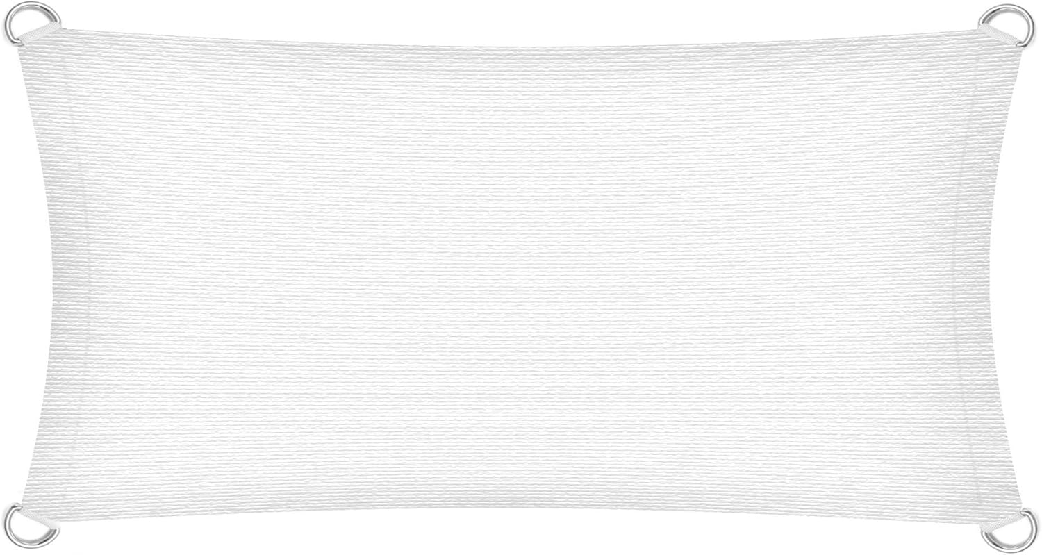 Sonnenschutzsegel Schattenspender Sonnensegel 4x6 m HDPE weiß Rechteck Segel Bild 1