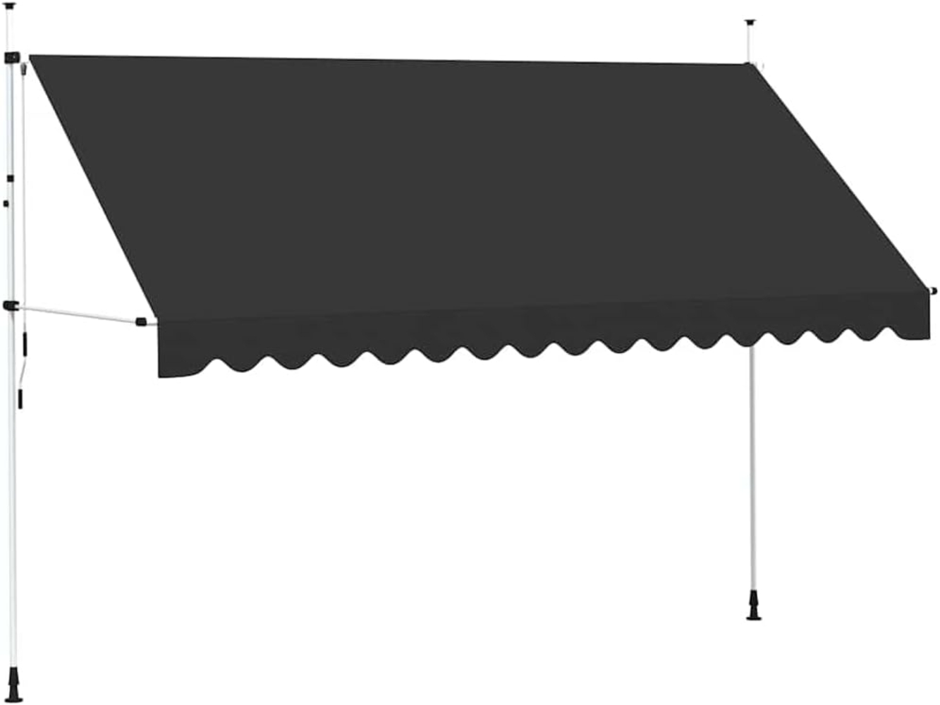 vidaXL Einziehbare Markise Handbetrieben 400 cm Anthrazit 143692 Bild 1