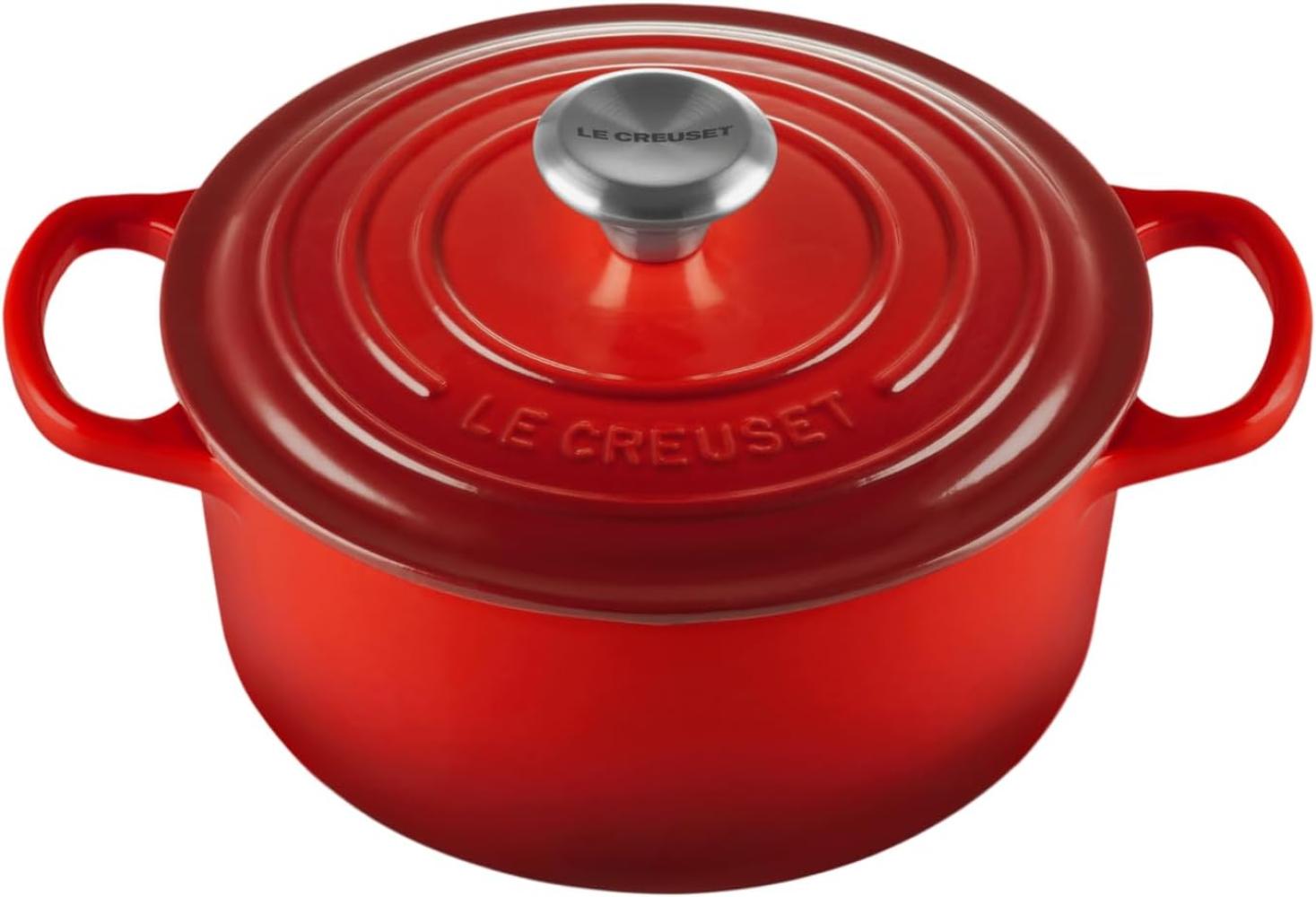 Le Creuset Signature Gusseisen-Bräter mit Deckel, Für alle Herdarten und Induktion geeignet, Rund, Kirschrot, 18,0 cm, 1.8 Bild 1