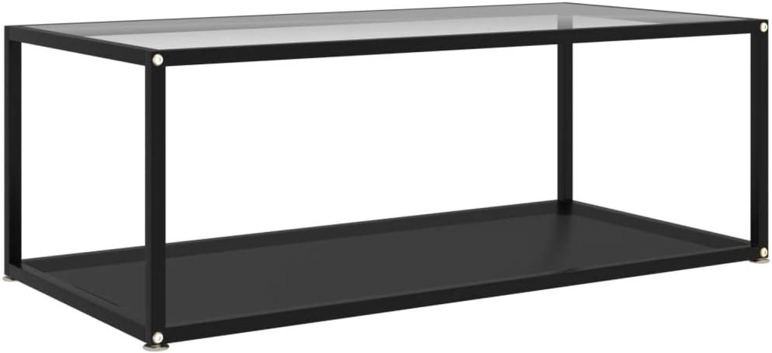 vidaXL Couchtisch Transparent und Schwarz 100 x 50 x 35 cm Hartglas Bild 1