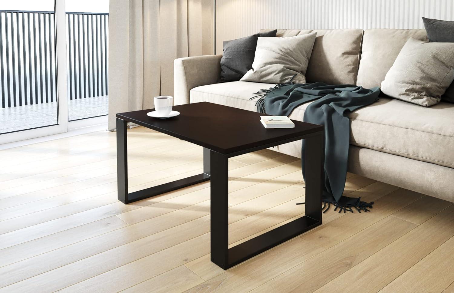 AKKE Außergewöhnlicher Couchtisch Beistelltisch für Wohnzimmer | Kaffee Tee Wohnzimmertisch Tisch | Coffee Table | Zimmer Schlafzimmer Möbel | Deko Modern Wenge 100 x 60 x 45 Bild 1