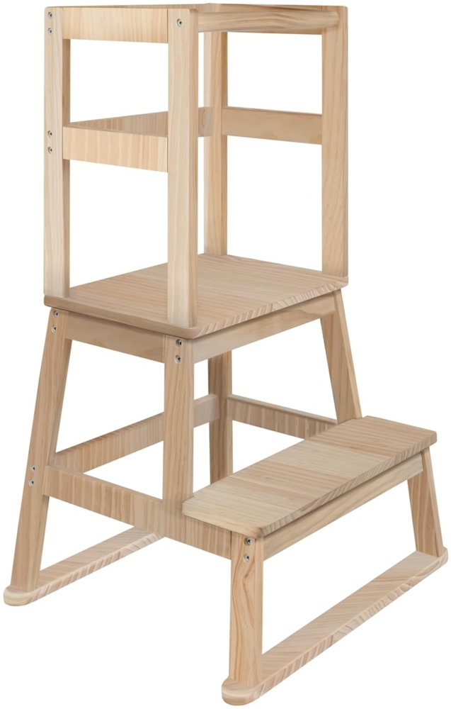 BOMI® Vario Lernturm Kinder Schemel Swubi aus Holz I Lerntower für Kinder ab dem Stehalter | Tower Küche Kindermöbel Learning Tower I Mehr Sicherheit bei Kindererziehung Bild 1