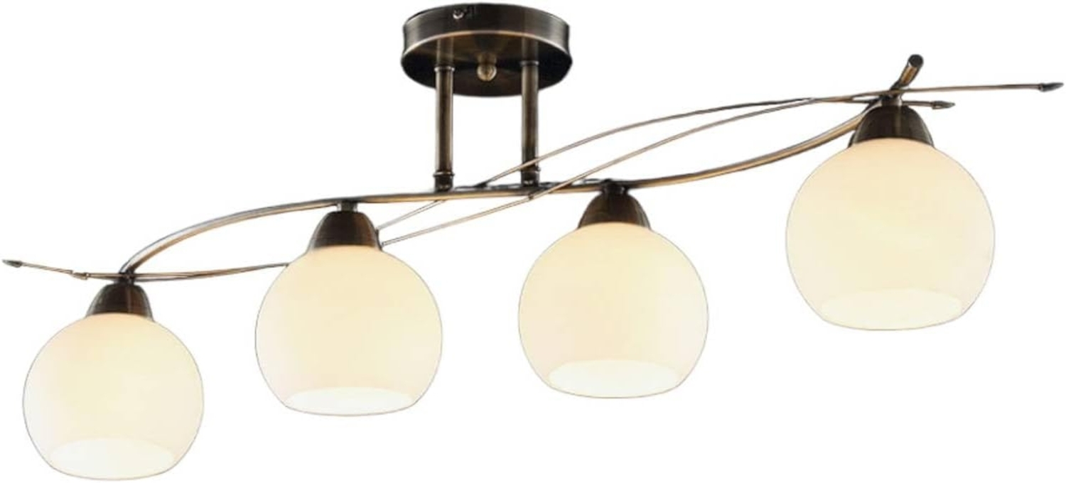 Lindby Deckenleuchten Leanda, Glas Bronze IP20, 4 x 40 W Bild 1