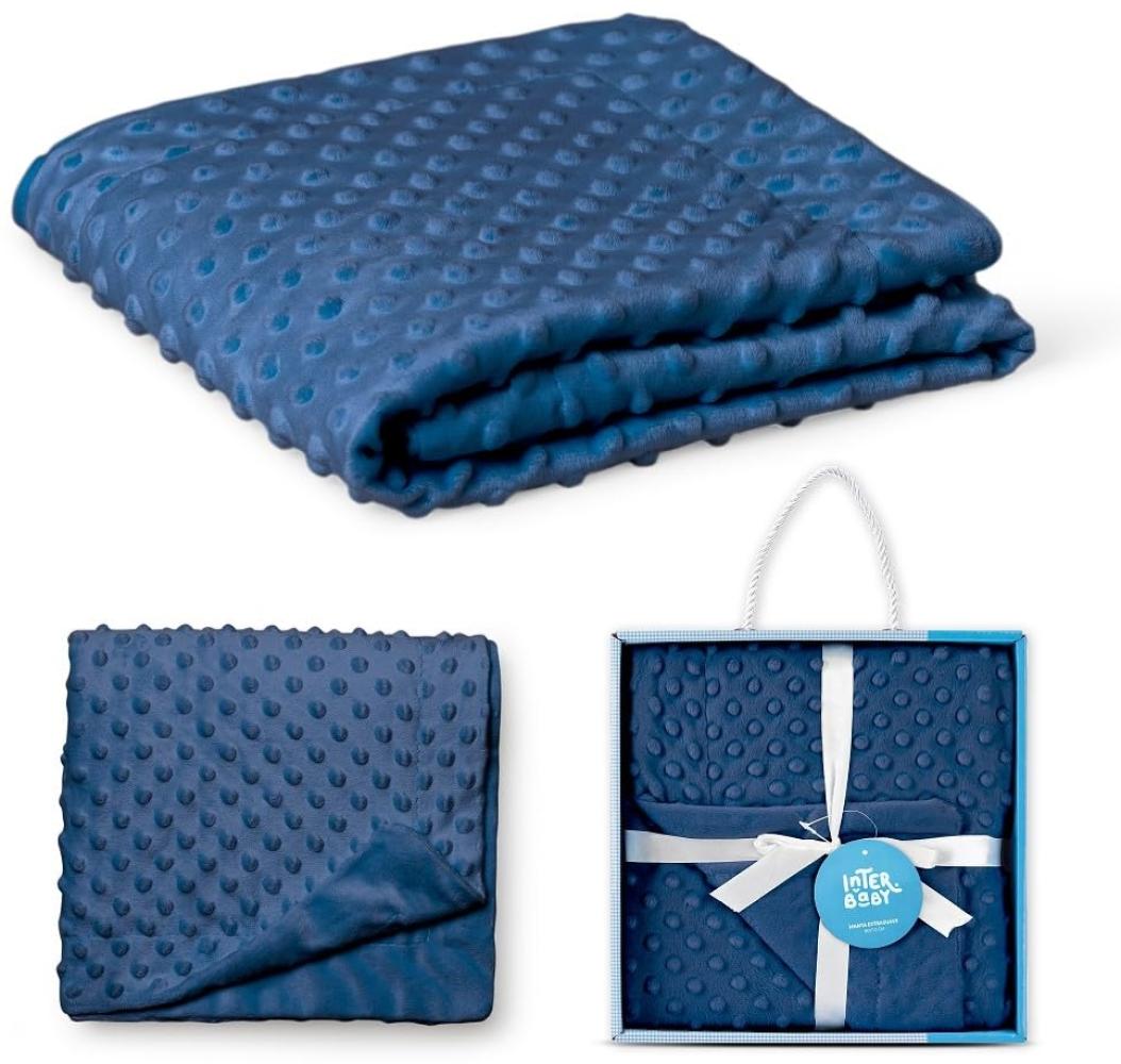 Interbaby 0881-10 Blasen Babydecke dunkelblaue, blau, 700 g Bild 1